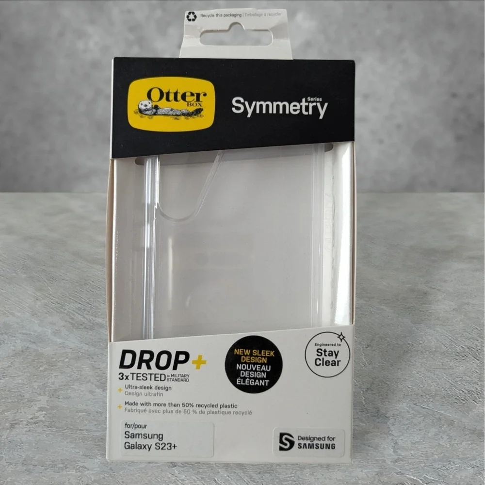 G7. Otterbox Symmetry Drop+ Case for Samsung Galaxy S23+ In Clear